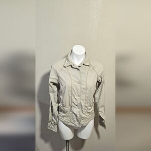 Columbia Titanium Omni Dry Beige Long Sleeve Lightweight Shirt Women's Size Med